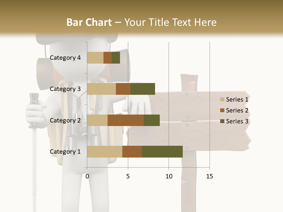 Man Hiking Human PowerPoint Template