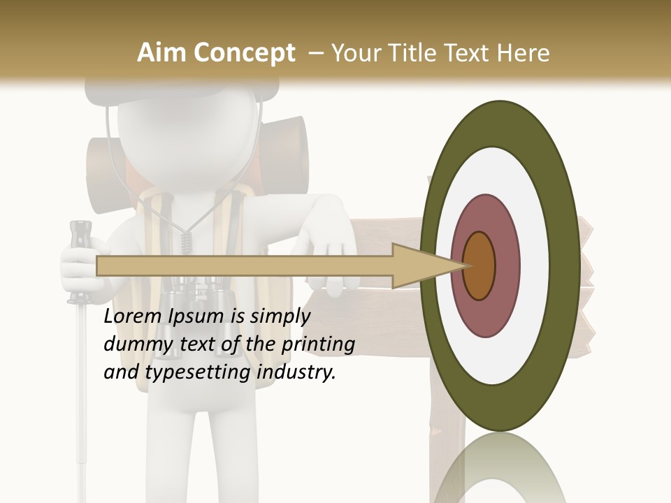 Man Hiking Human PowerPoint Template