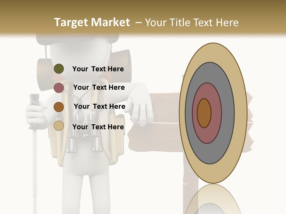 Man Hiking Human PowerPoint Template