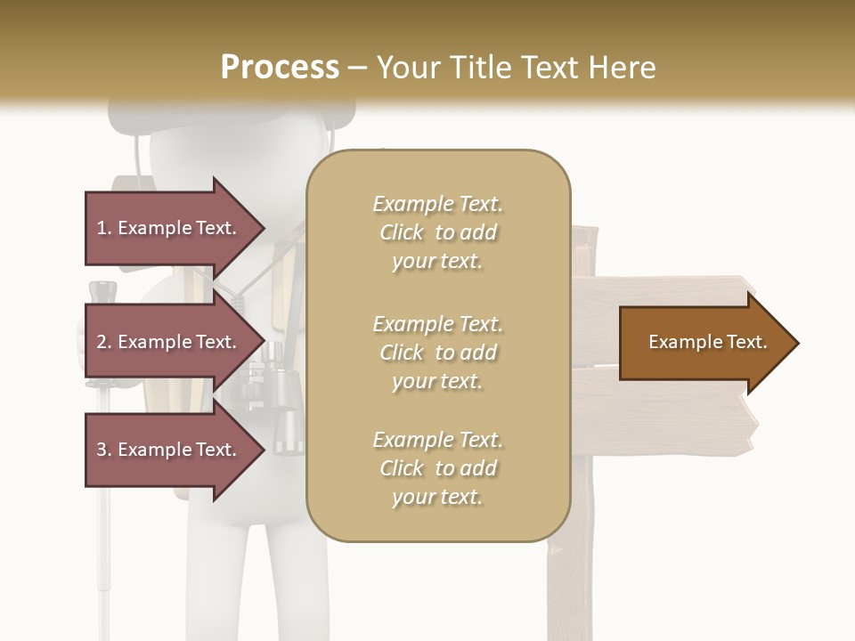 Man Hiking Human PowerPoint Template