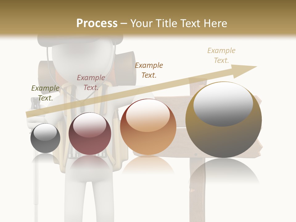 Man Hiking Human PowerPoint Template