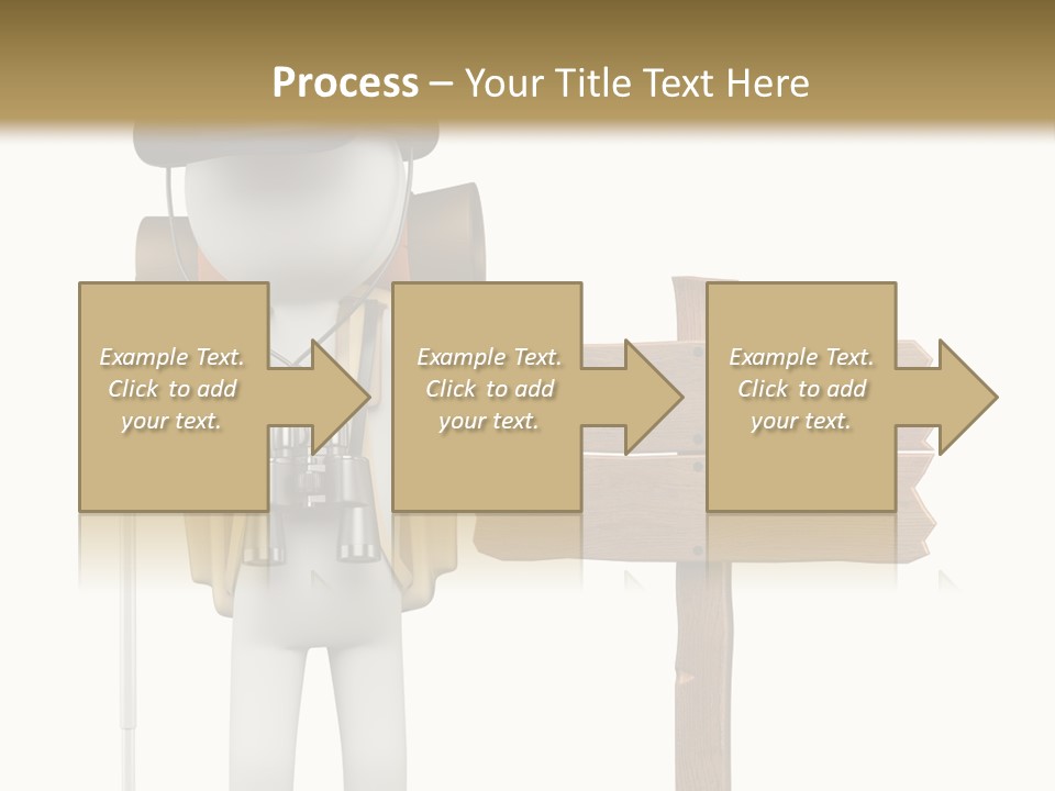 Man Hiking Human PowerPoint Template