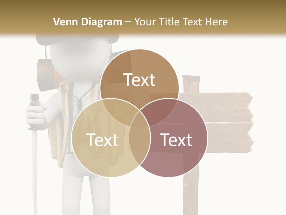 Man Hiking Human PowerPoint Template