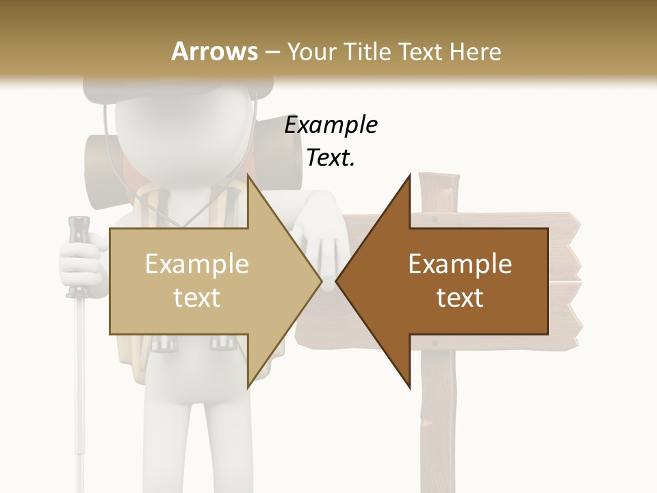 Man Hiking Human PowerPoint Template