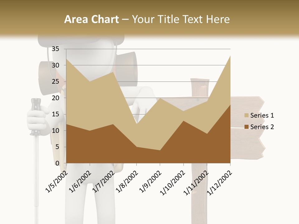 Man Hiking Human PowerPoint Template