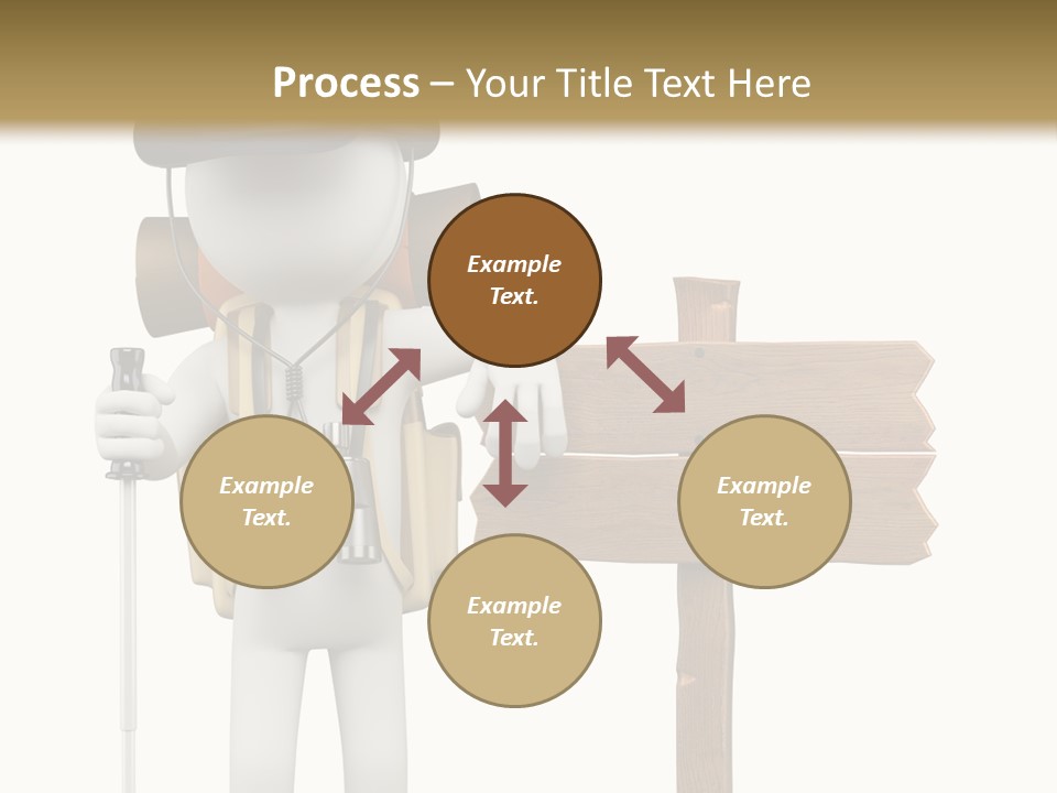 Man Hiking Human PowerPoint Template