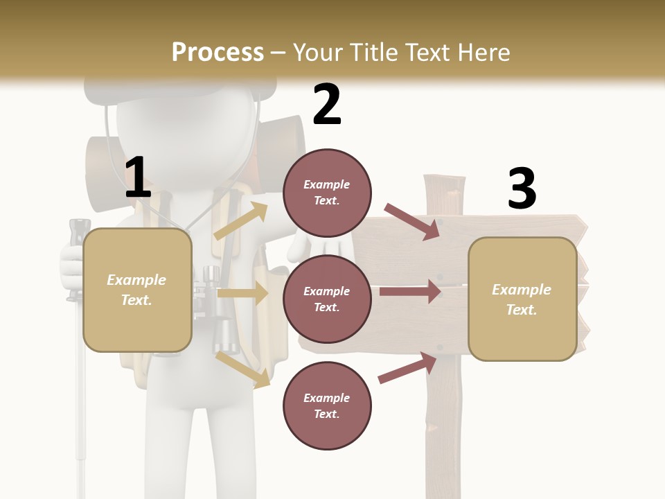 Man Hiking Human PowerPoint Template