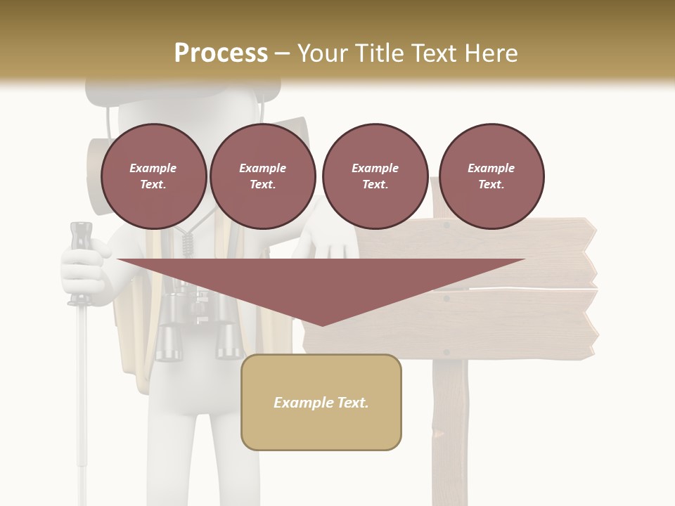 Man Hiking Human PowerPoint Template