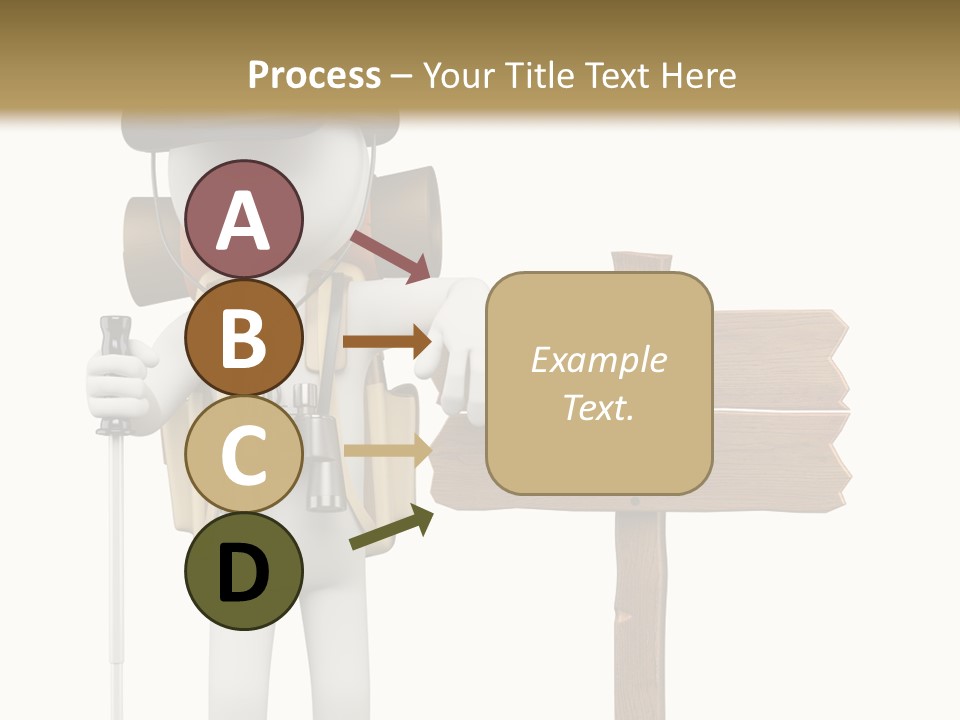 Man Hiking Human PowerPoint Template