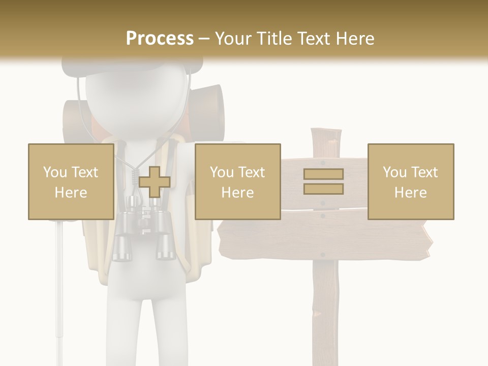 Man Hiking Human PowerPoint Template