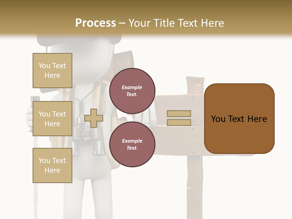 Man Hiking Human PowerPoint Template