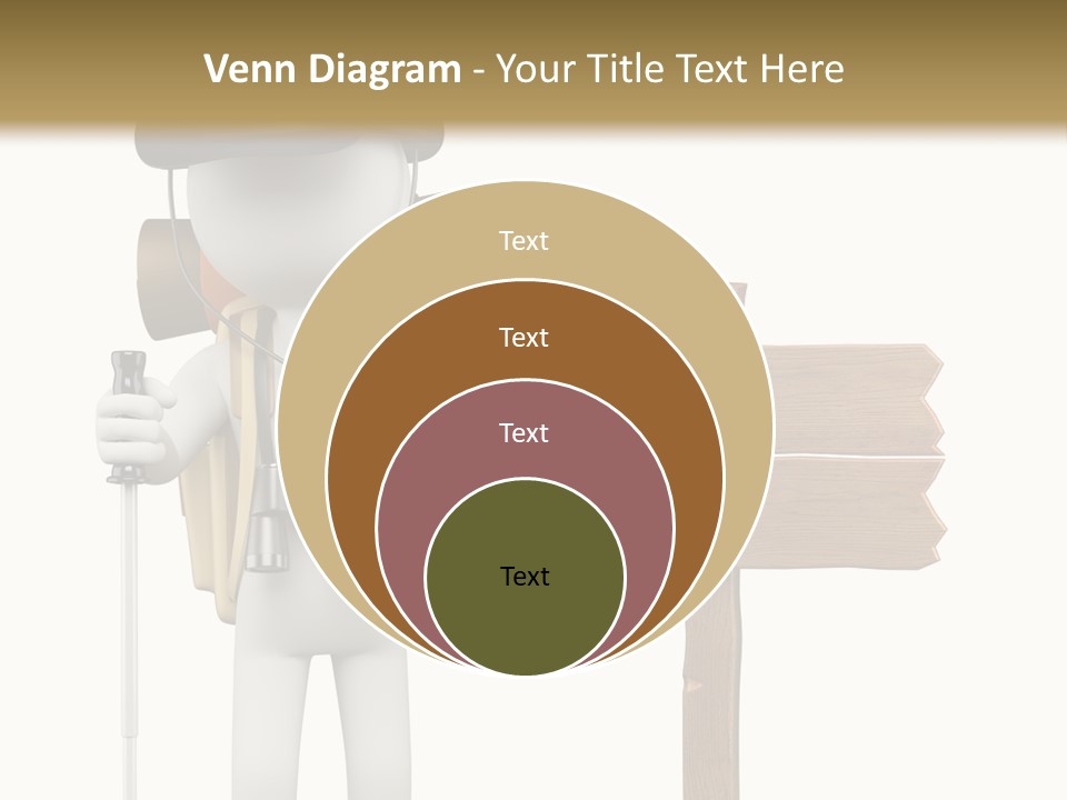 Man Hiking Human PowerPoint Template