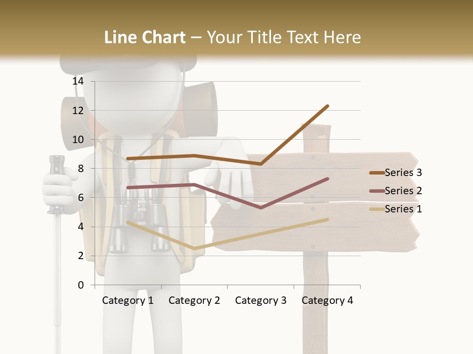 Man Hiking Human PowerPoint Template
