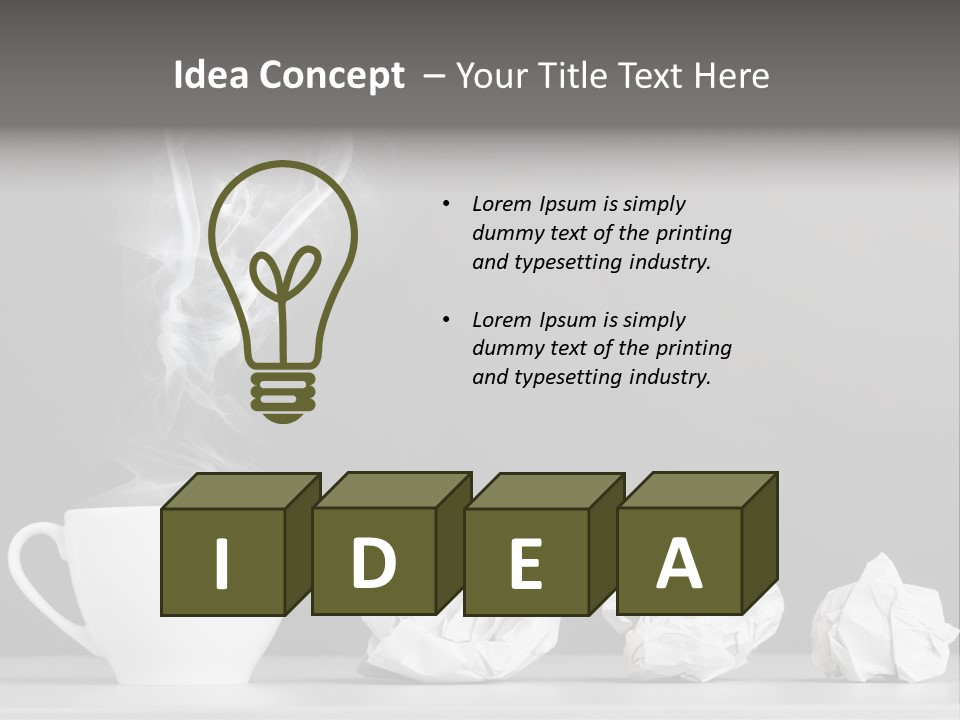 Steam Empty Idea PowerPoint Template
