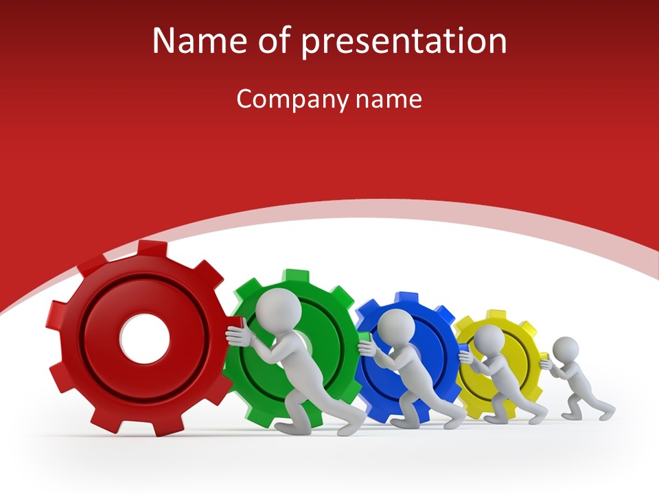 Roll Gear Machine PowerPoint Template