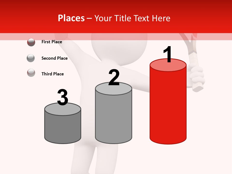 Racket Play White People PowerPoint Template