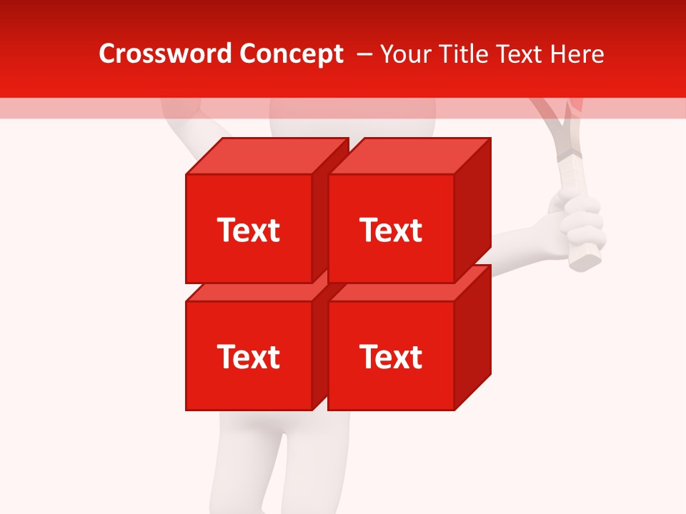 Racket Play White People PowerPoint Template
