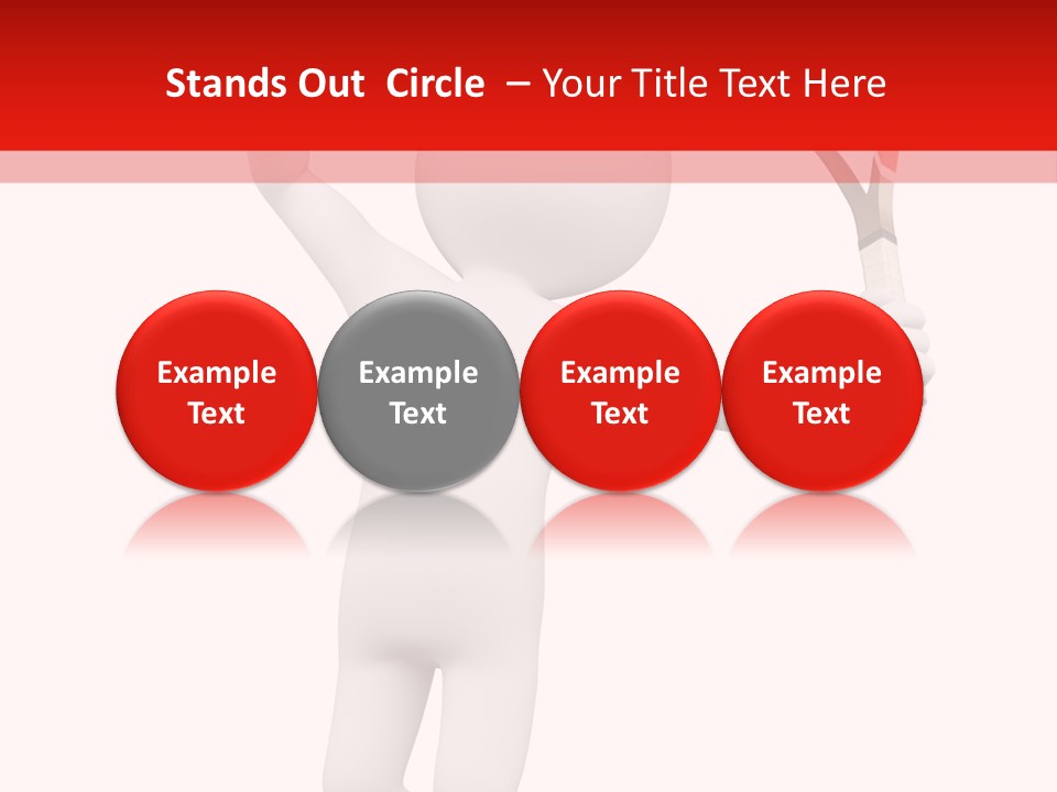 Racket Play White People PowerPoint Template