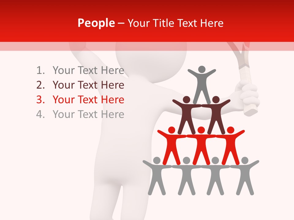 Racket Play White People PowerPoint Template