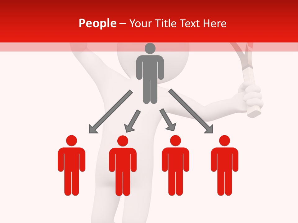 Racket Play White People PowerPoint Template