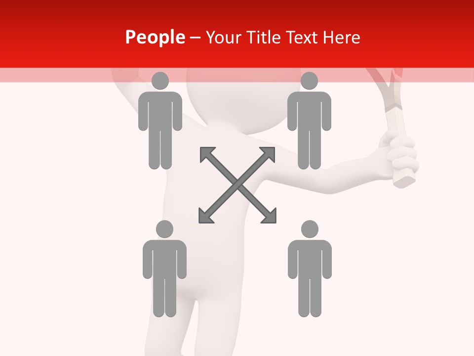 Racket Play White People PowerPoint Template