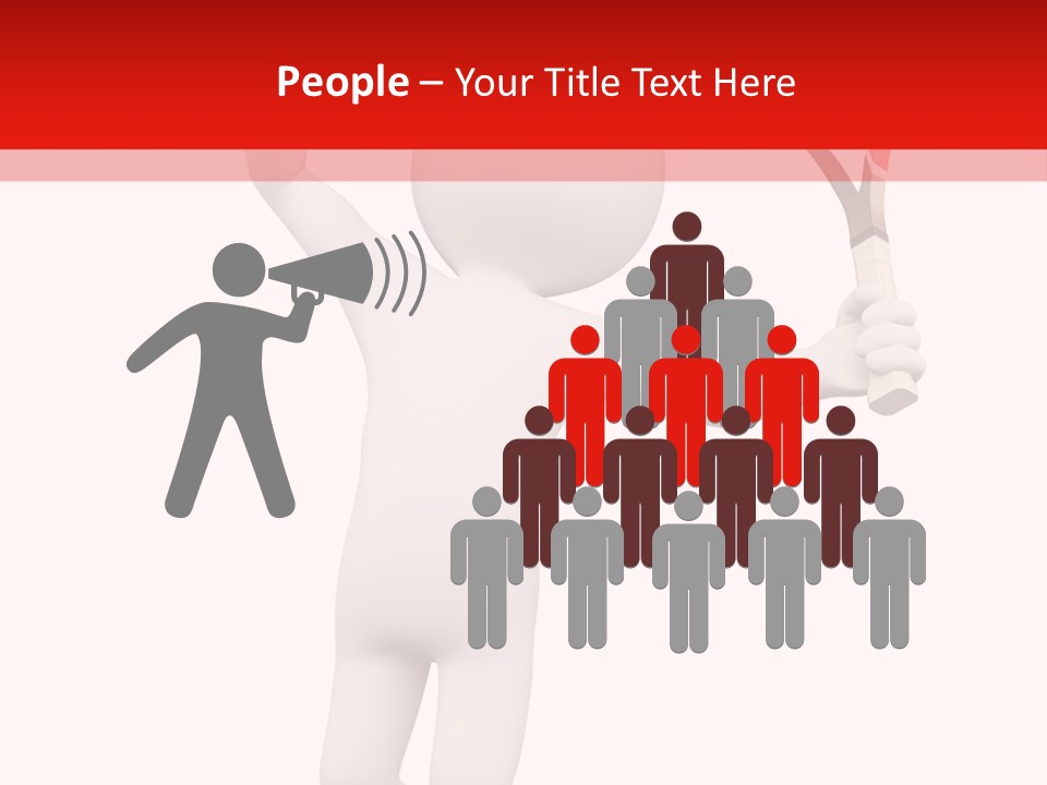 Racket Play White People PowerPoint Template