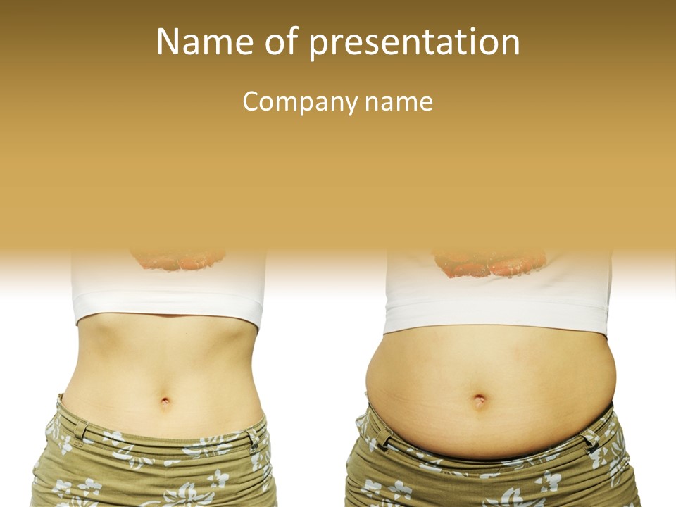 Stomach Thick Losing PowerPoint Template