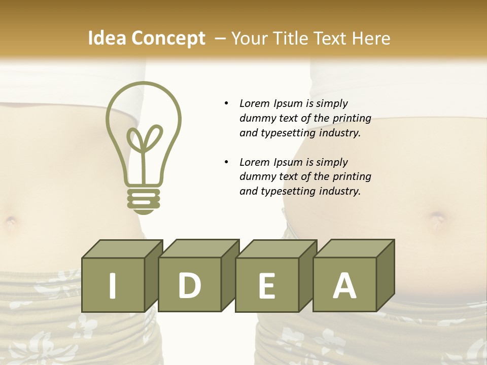 Stomach Thick Losing PowerPoint Template