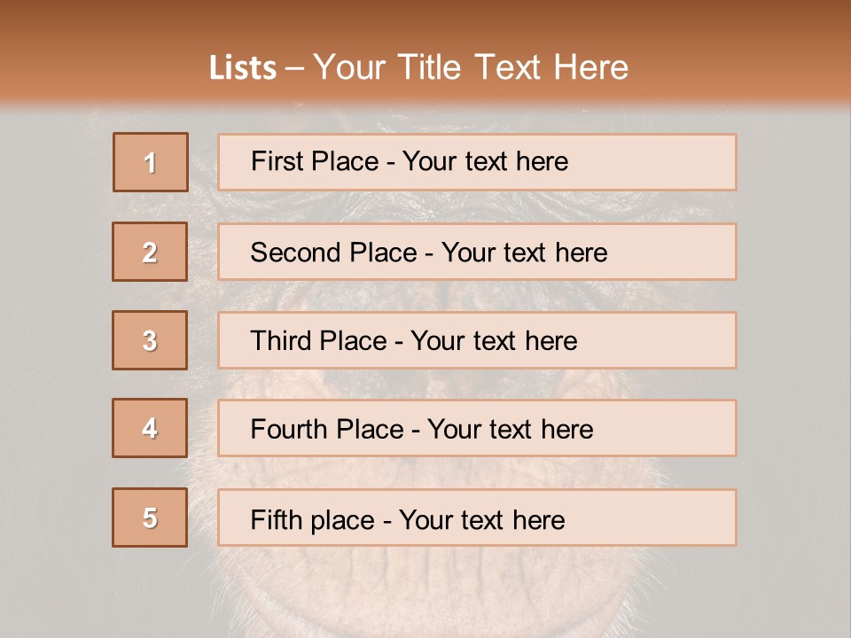 Close Up Cut Out Monkey PowerPoint Template
