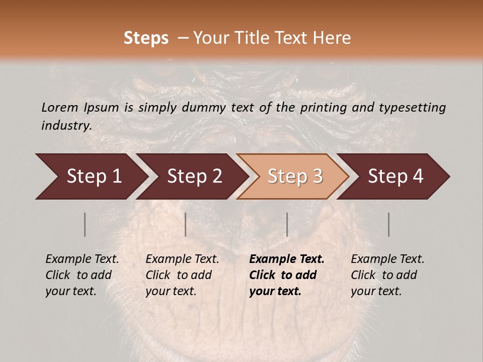 Close Up Cut Out Monkey PowerPoint Template