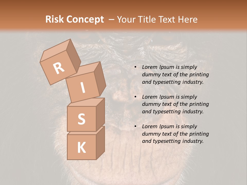 Close Up Cut Out Monkey PowerPoint Template