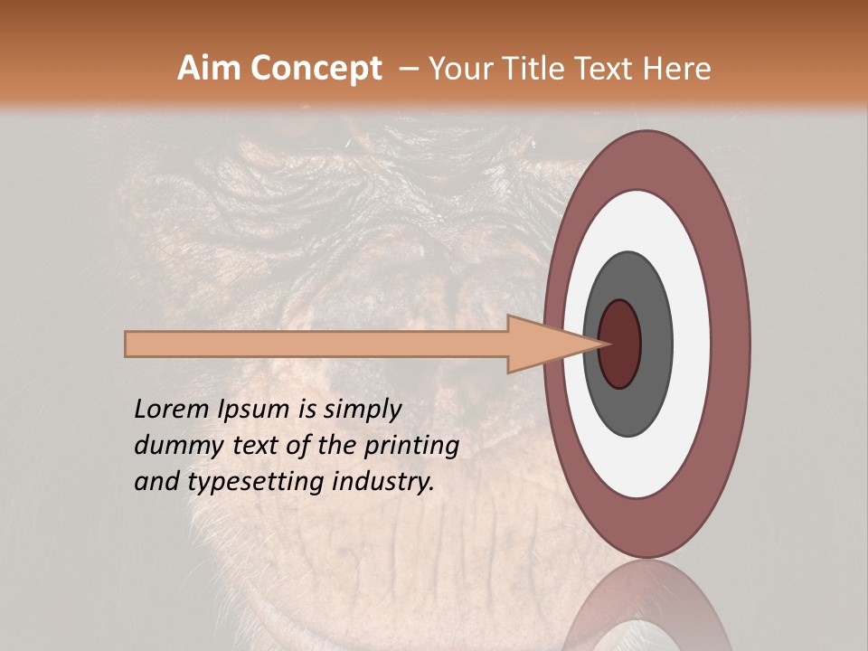 Close Up Cut Out Monkey PowerPoint Template