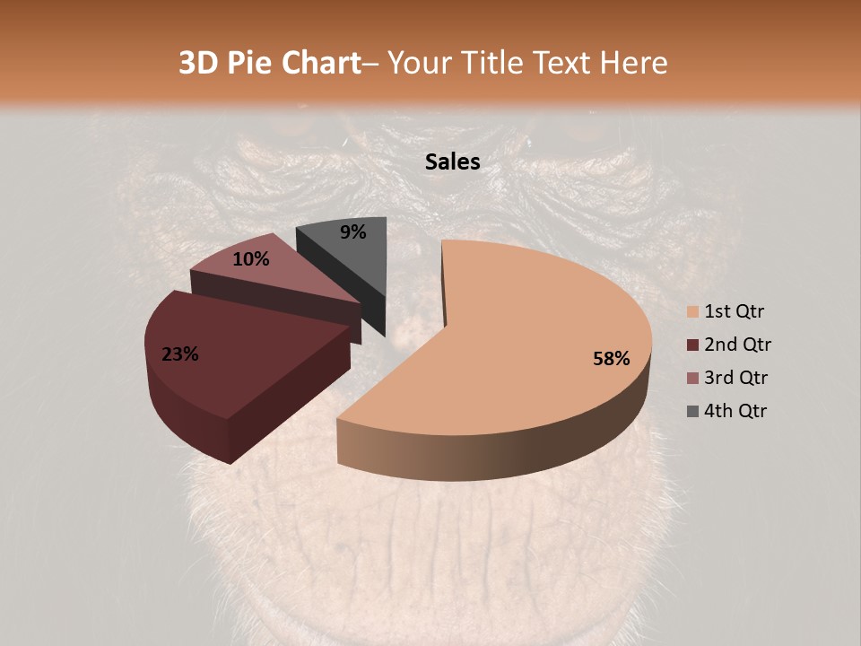 Close Up Cut Out Monkey PowerPoint Template