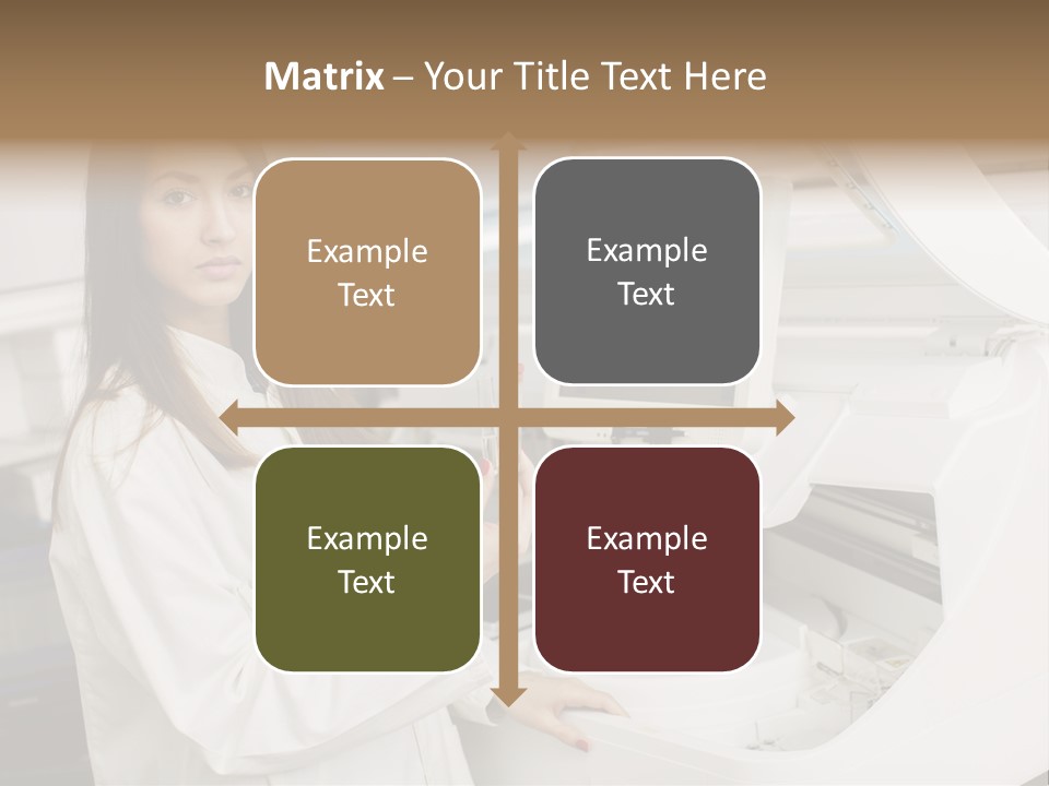 Experiment Chemistry Woman PowerPoint Template