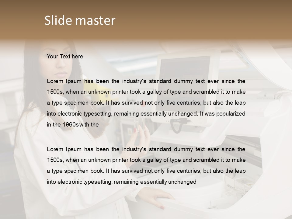 Experiment Chemistry Woman PowerPoint Template