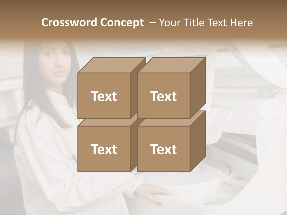 Experiment Chemistry Woman PowerPoint Template