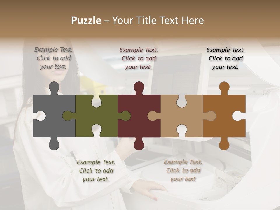 Experiment Chemistry Woman PowerPoint Template