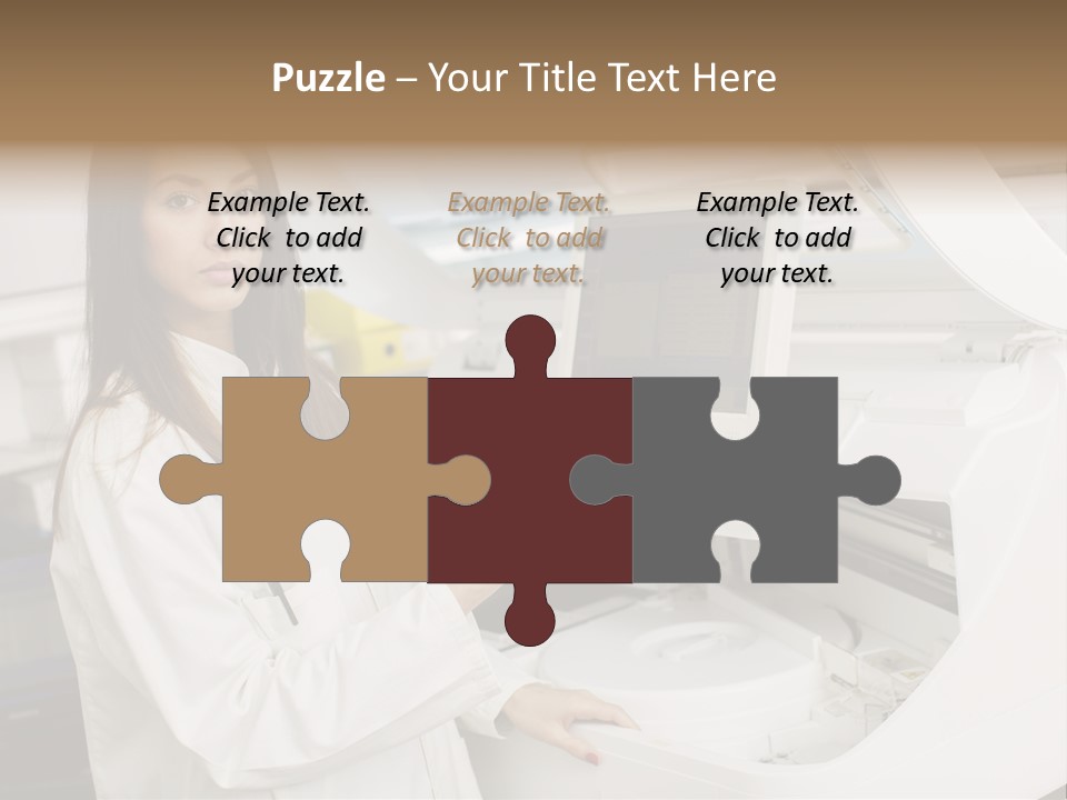 Experiment Chemistry Woman PowerPoint Template