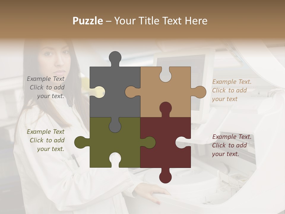 Experiment Chemistry Woman PowerPoint Template