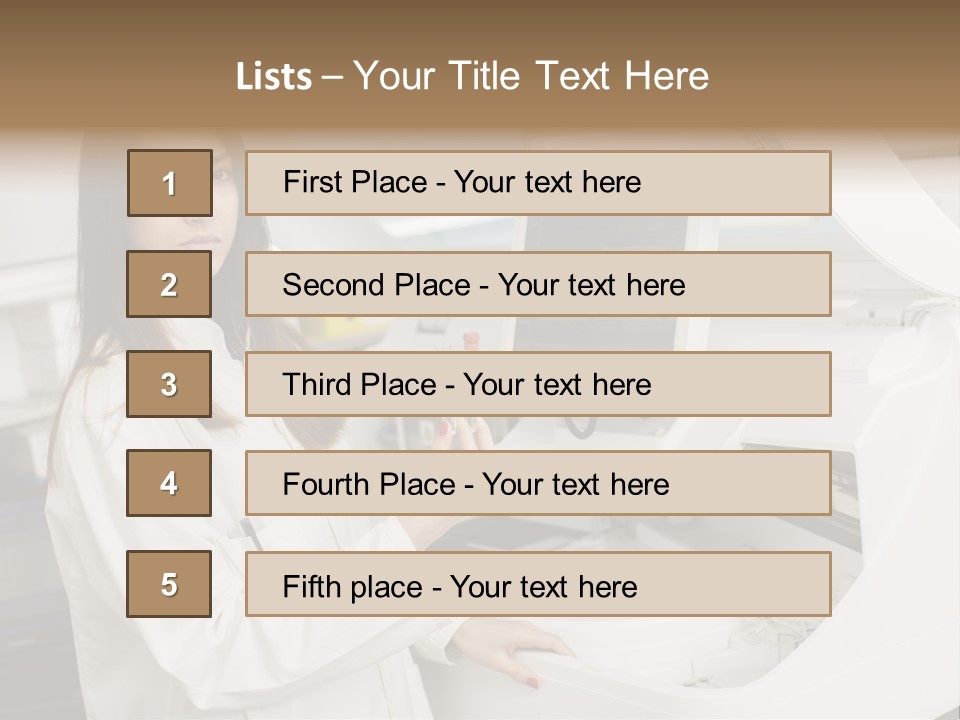 Experiment Chemistry Woman PowerPoint Template
