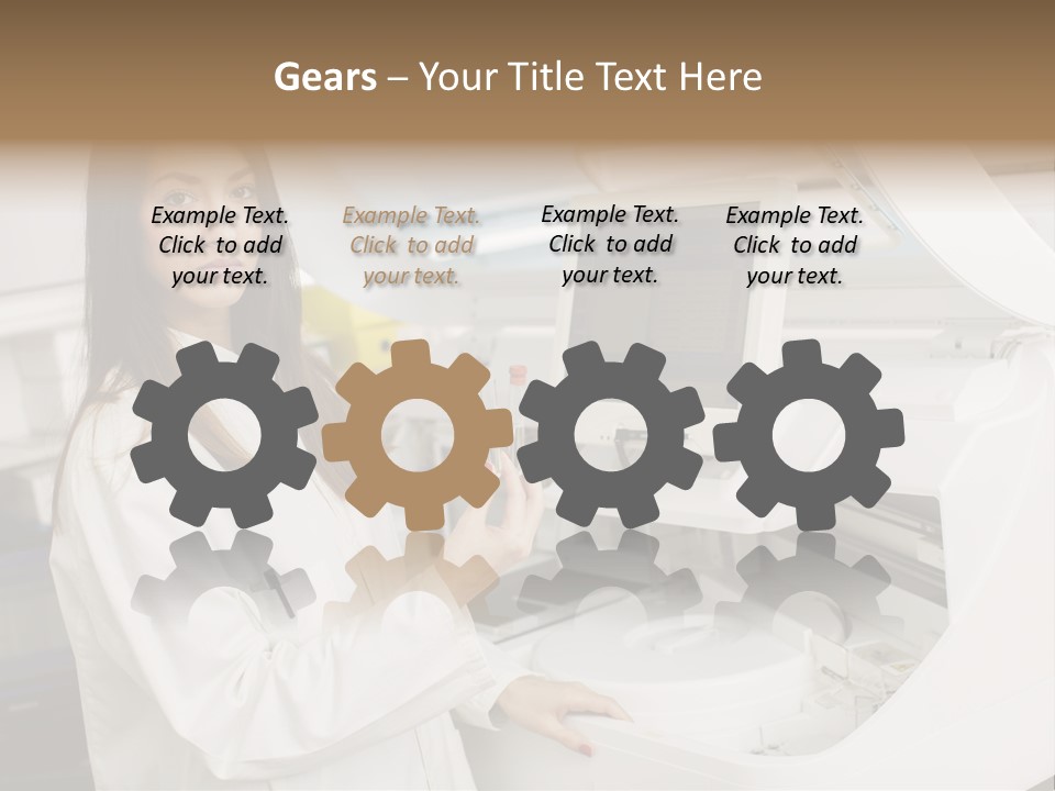 Experiment Chemistry Woman PowerPoint Template