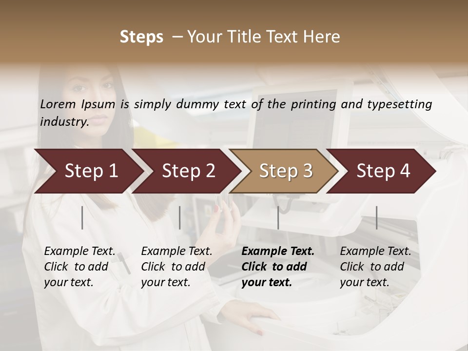 Experiment Chemistry Woman PowerPoint Template