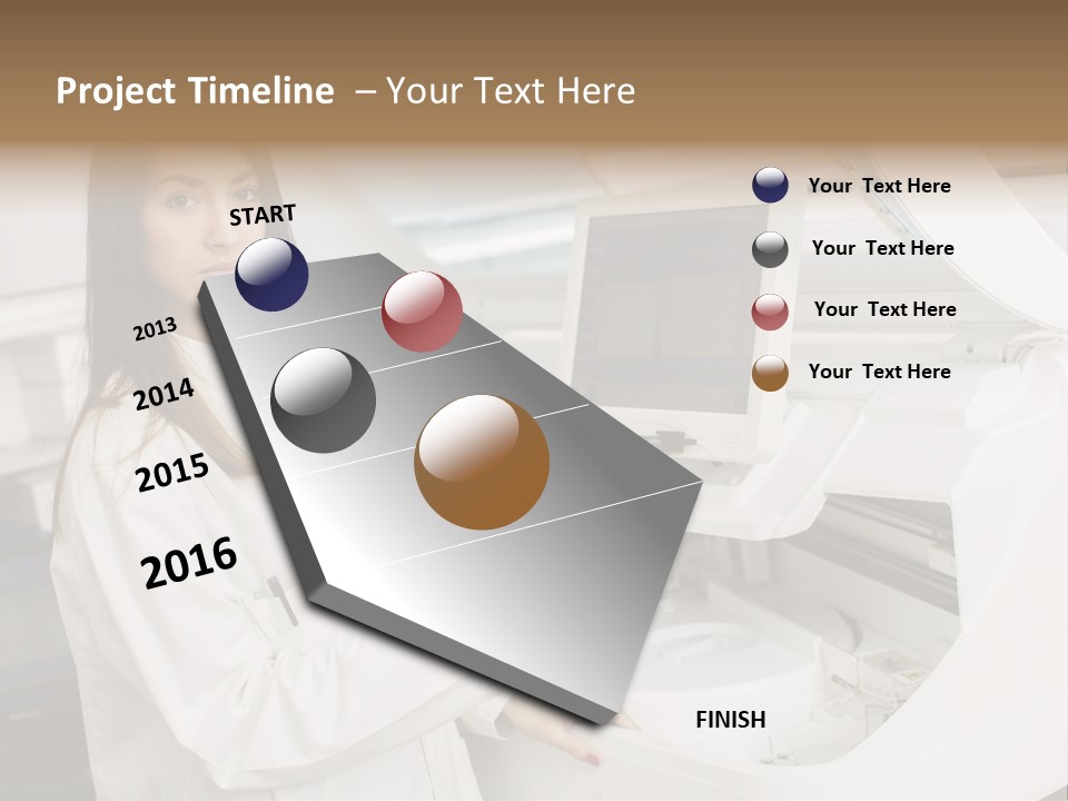 Experiment Chemistry Woman PowerPoint Template