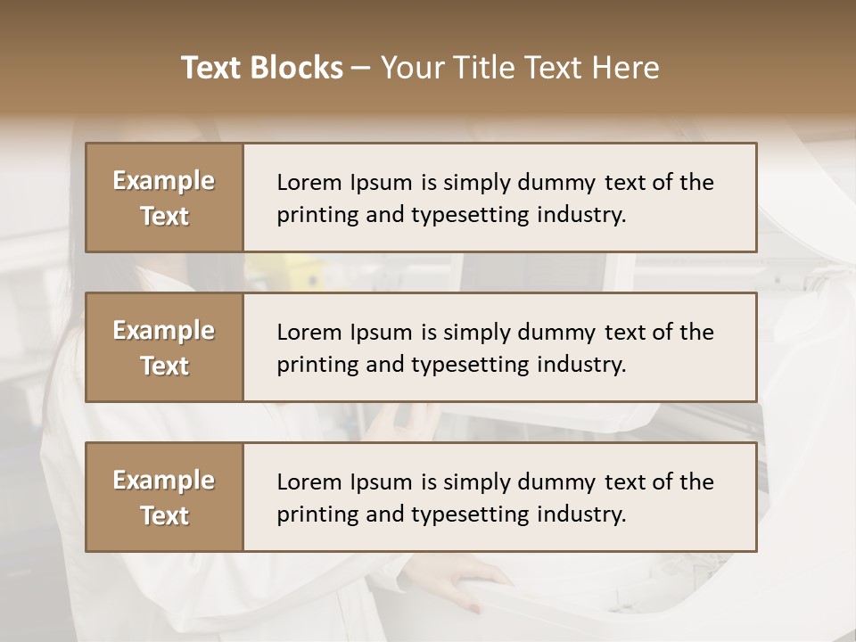 Experiment Chemistry Woman PowerPoint Template