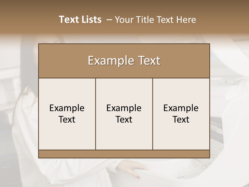Experiment Chemistry Woman PowerPoint Template