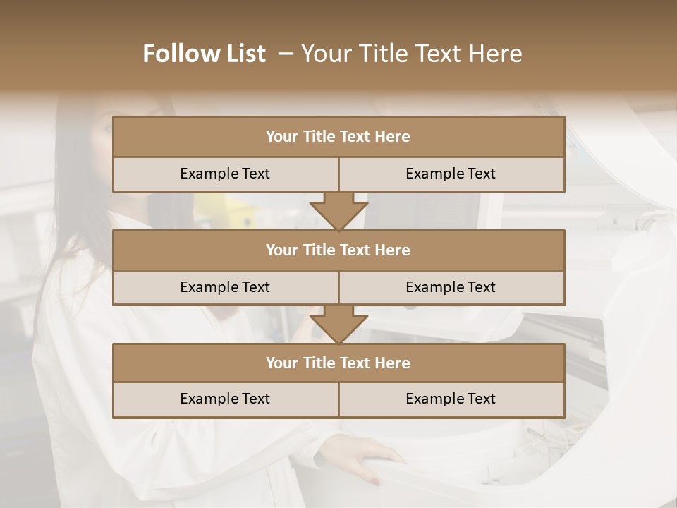 Experiment Chemistry Woman PowerPoint Template