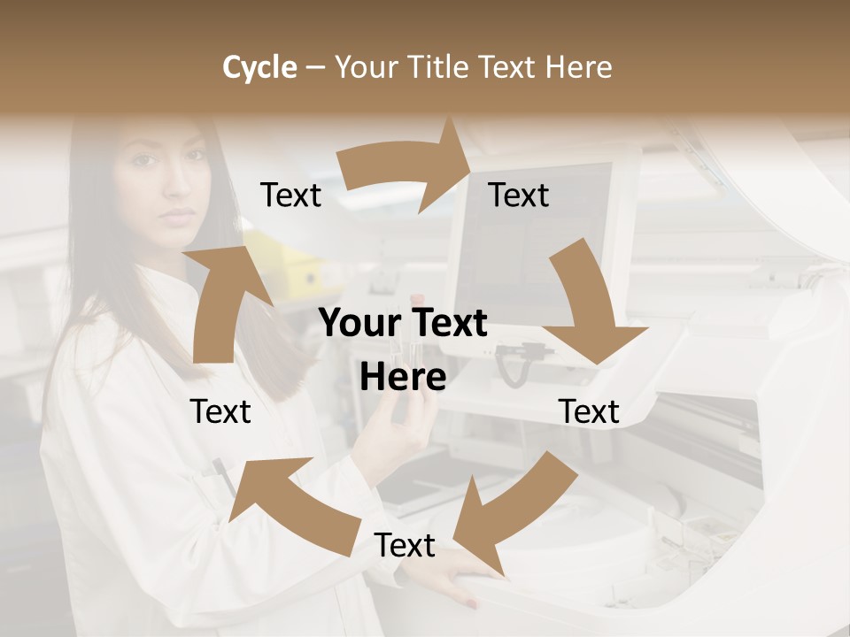 Experiment Chemistry Woman PowerPoint Template