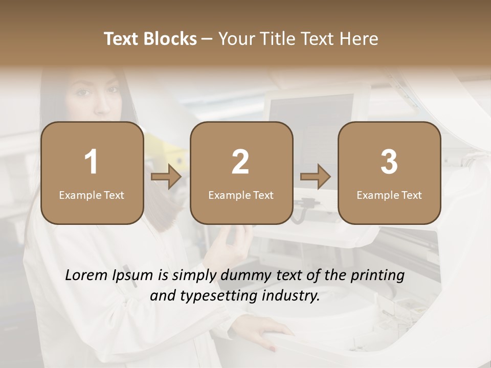 Experiment Chemistry Woman PowerPoint Template