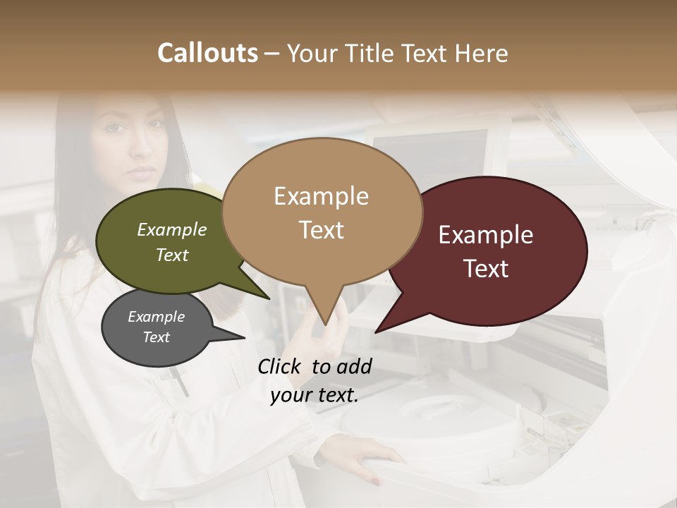 Experiment Chemistry Woman PowerPoint Template