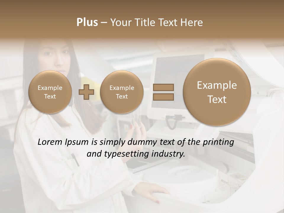 Experiment Chemistry Woman PowerPoint Template